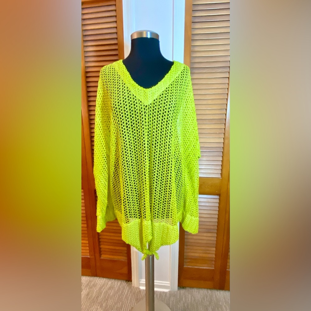 KAKTUS Top/Beach Coverup XL LIME